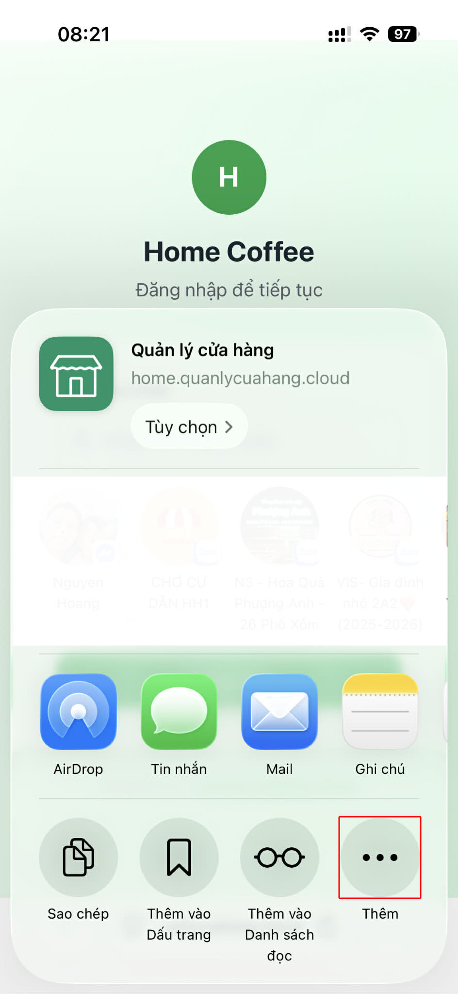 Bước 2: Chọn Thêm